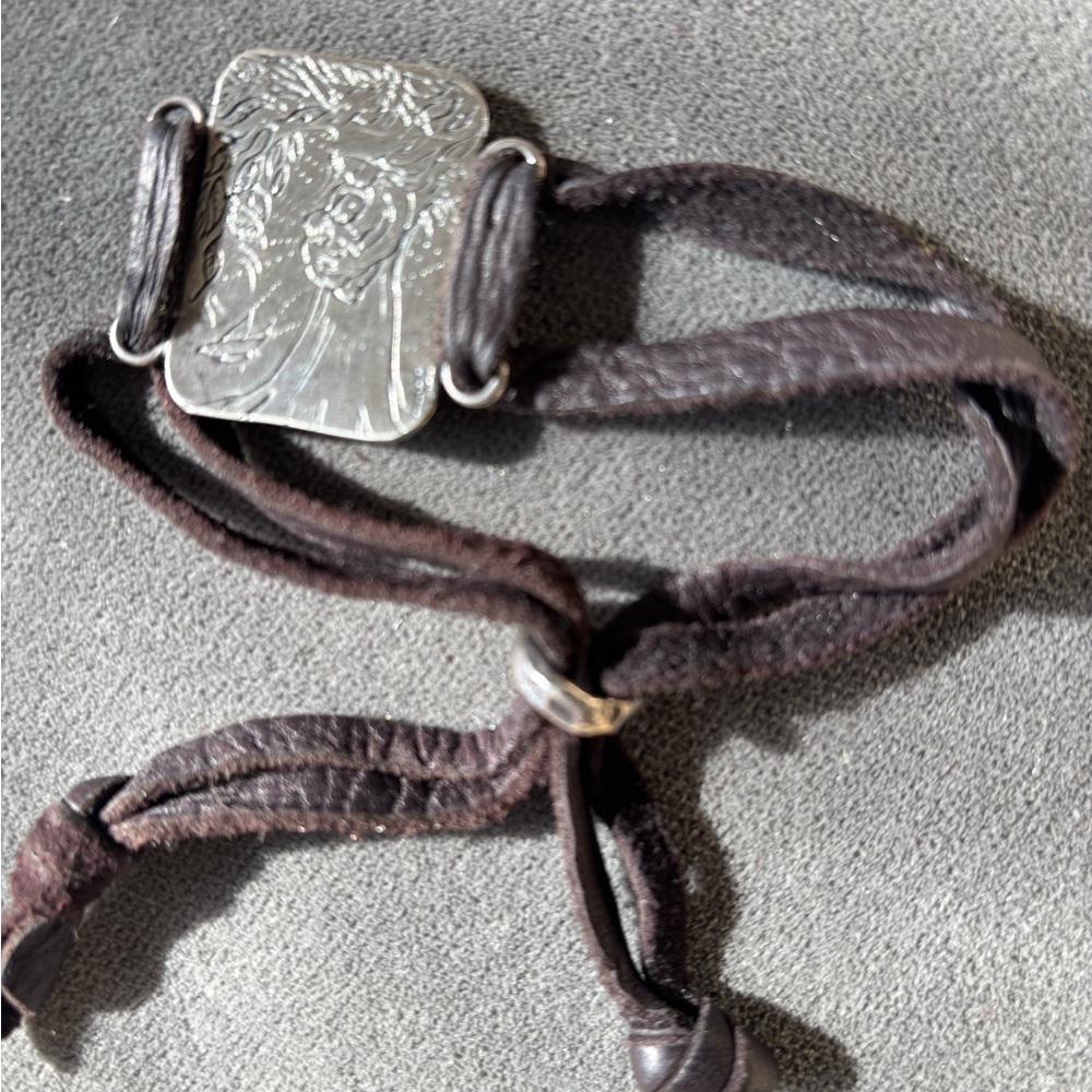 Elegant Silver and Brown Women's Bracelet